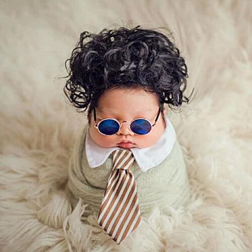 Newborn Baby Glasses Photography Props Mini Sunglasses Photo Studio Shooting Photo Items Boy Gentleman Photography Decoration