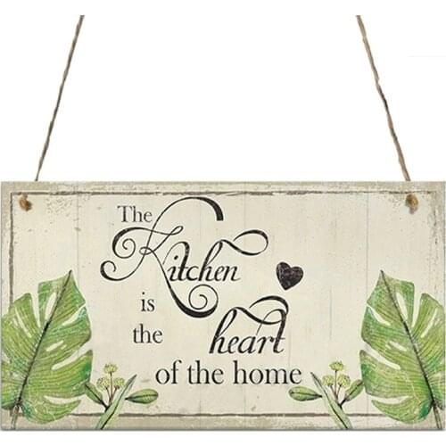 Household Kitchen Letters Hanger Wooden Hanging Sign Plaque Wall Vintage Home Decoration Ornaments
