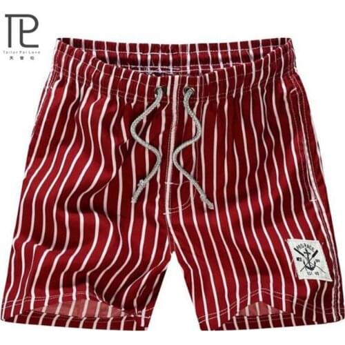 Tailor Pal Love Quick Dry Summer Mens Beach Shorts Striped Casual short pants for wading and sports 4 colors