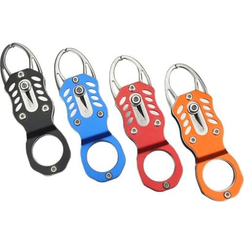 Wokotip Aluminum Alloy Fishing Grip Portable Fish Lip Grip Trigger Lock 4 color Fishing Gripper Grabber Tool Fishing Tackle