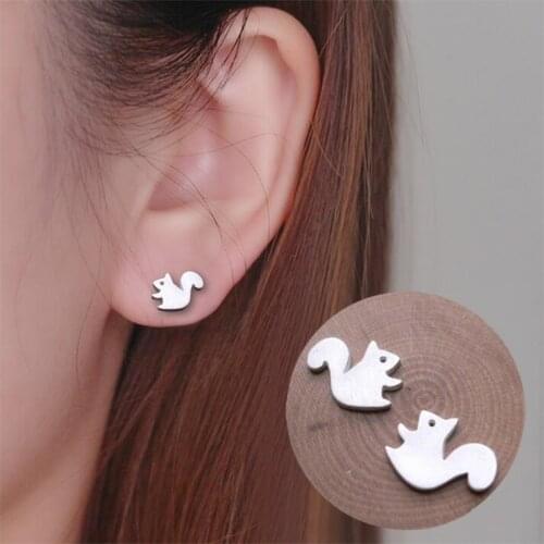 Shuangshuo 2017 Ethnic Forest Squirrel Stud Earrings for Women Fashion Animal Earrings Wedding Jewelry Cheap Earrings brincos