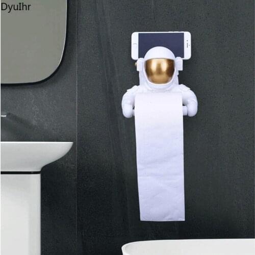 Modern minimalist creative wall-mounted paper towel rack resin crafts free punching home living room bedroom paper towel rack