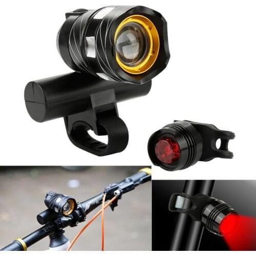 LED Bike Bicycle Light Set Waterproof Bike Front Rear Lights USB Rechargeable Cycling Headlight Flashlight Bicycle Accessories