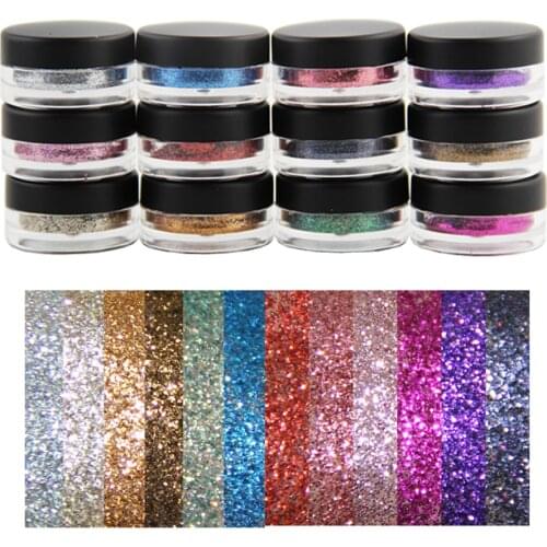 10 Pieces Private Label Best Glitter Eyeshadow Pigmented Blingbling Powder Eye Makeup Party Performance Cosmetic Custom