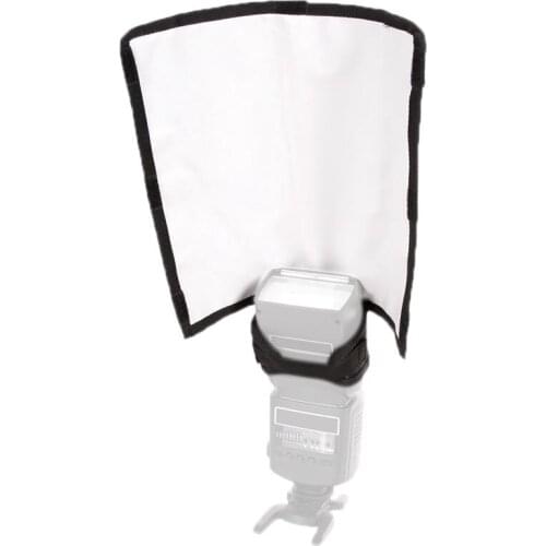 Universal Foldable Speedlight Reflector Snoot Sealed Flash Softbox Diffuser Bender for Nikon for Canon 580EX Flash Softbox