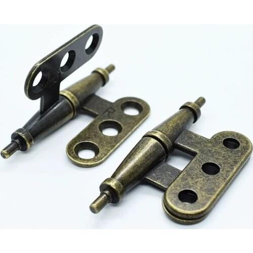 Antique Bronze Crown Head Hinge detachable Folding Butt hinges for Cabinet Door Wardrobe Furniture Decoration Vintage Hardware