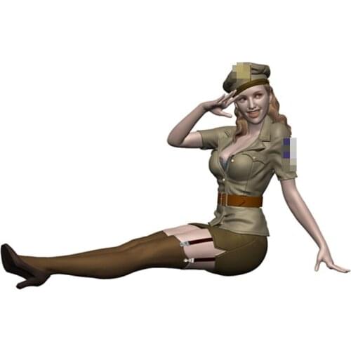 1/16 resin figure diy kit toys american Ruussian women soliders windy teen girl model miniature maquette model figuras resina
