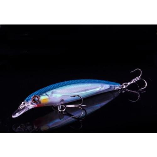 1pcs 2019 Minnow Fishing Lure 80mm Floating Artificial Hard Bait Bass Wobblers Lures Crankbait Pike Treble Hooks Tackle