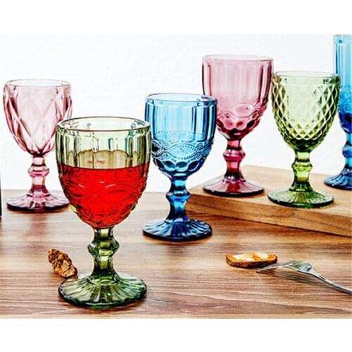 1PCs Colorful Champagne Cup Glass Cups Cocktail Whiskey Cups Crystal Sculpture Juice Glass Goblet Wine Glass Crystal