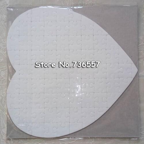 10 pc Heart Sublimation Blank Puzzle DIY Craft Jigsaw Puzzle Only Sell Blank Puzzles Don't accept Customization