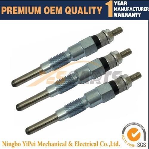3PCS Glow Plug 6670470 for Bobcat B100 B200 B250 BL275 S100 MT50 MT52 MT55 Kubota D722