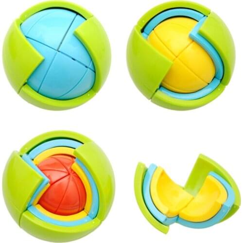 3D Puzzle Ball Magic Intellect Puzzle Maze Ball Brain Teaser Game Educations Funny Ball Shape Puzzle for IQ Training Logical Toy