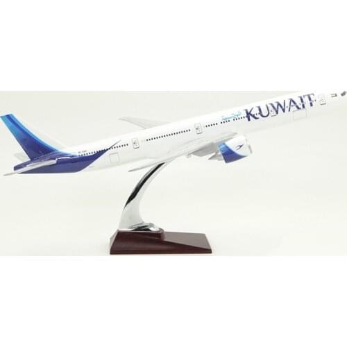 47CM 777 B777 collectible KUWAIT airlines airplane model toy aircraft diecast Resin plastic plane gifts for kids