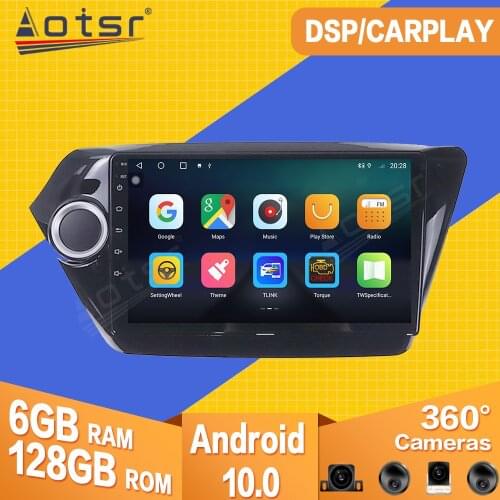 For Kia RIO 3 4 2011 2012-2019 Android 10 Car Tape Radio Recorder Multimedia Player Stereo GPS Navi Video PX6 Head Unit No 2 din