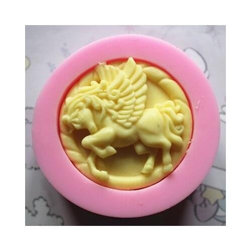 Free shipping handmade soap silica gel mould candle soap mould silicone mold for DIY flying horse