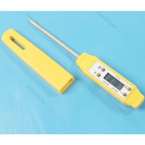 Digital Probe Water Cooking Food Kitchen Temperature Thermometer Sensor Yellow 203C