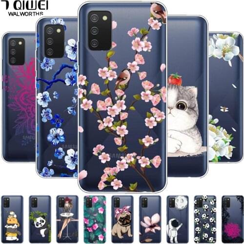 For Samsung A02s Case Transparent Soft TPU Phone Cover for Samsung Galaxy A02s Case Clear Silicone Bumper for A 02s 6.5'' Funda