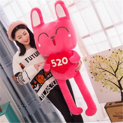 Fancytrader Funny Plush Bunny Pillow Toys for Lovers Kids Big Long Legs Rabbit Doll 110cm 3 Colors