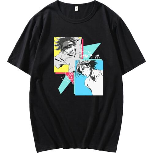 Anime Tshirt men SK8 The Infinity Printed summer Pure cotton Short sleeve men Loose casual t-shirt Skateboard boy T-shirt men