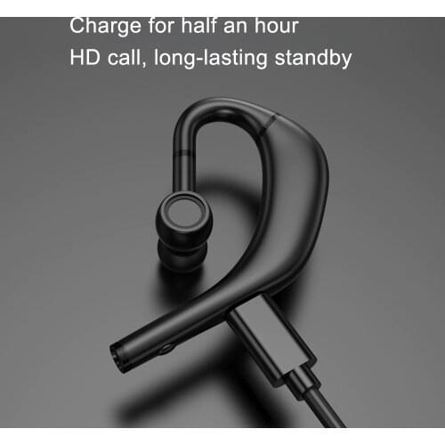 Hands-free 5.0 Bluetooth Headset Waterproof Bluetooth Earpiece With Mic HD Call For Smart Phone Car Business Wireless Earphone