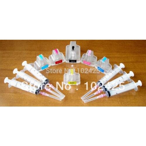 Einkshop Brand Refillable Ink Cartridge for HP 02 with Syrings For HP Photosmart C5180/C6280/C7280/C8180/D7160/D7260/D7360/D7460