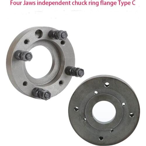 4 Jaws Type C Ring Flange Of Four Jaws Chuck For CNC Machine K72 200-C5 200-C6 250-C6 250-C8 320-C6 Flange Transition Plate