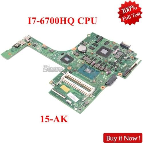 NOKOTION 832848-001 832848-601 For HP Pavilion 15-AK Series Laptop Motherboard DAX1PDMB8E0 I7-6700HQ CPU GTX950M GPU