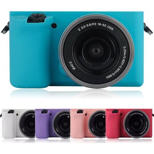 Multi-color TPU Soft Silicone Rubber Camera Body Cover Case Bag Skin Dustproof Protective For Sony A6000 ILCE-6000L 16-50mm Bags