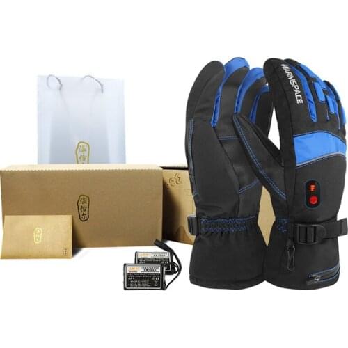Motorcycle Winter Heated Gloves Outdoor Battery Heating Double-Sided Warm Waterproof Ski Glove Smart Three-Speed Gloves