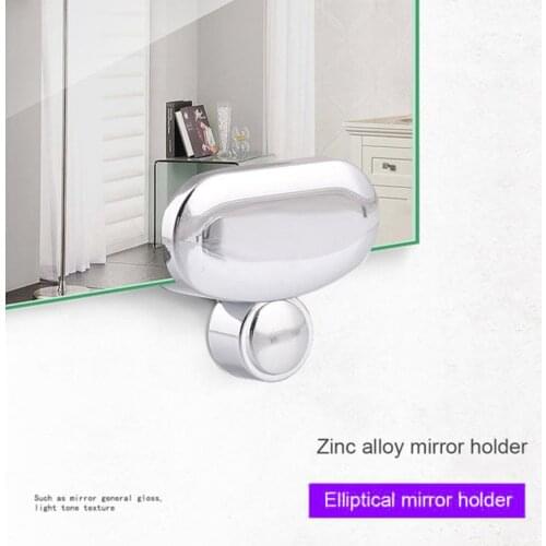 Dophee 2/4pcs Bathroom Mirror Hinger Fixed Accessories Advertising Plate Glass Clamp Fixed Clip Mirror Fixed Fitting