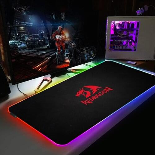 Redragon Table Pads Mouse Pad Xxl Gamer Keyboard Custom Gaming Desk Mats Rug PC Cabinet Mousepad Rgb Extended Led Complete Mat