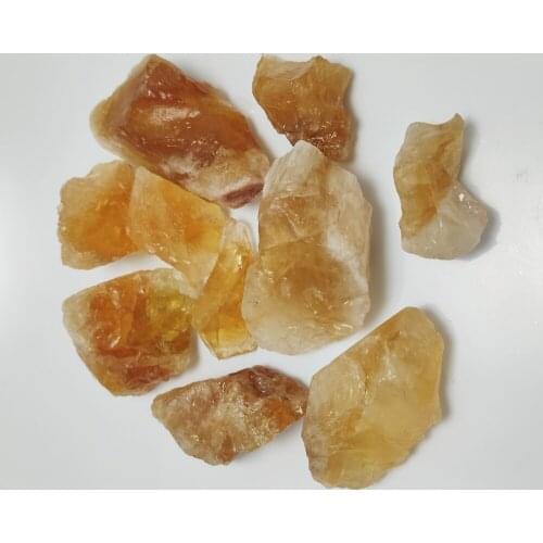 Natural Citrine Crystal Ore Mineral Rough Can Make Necklaces Jewelry Crystal Transfer Stone Energy Stone Decoration