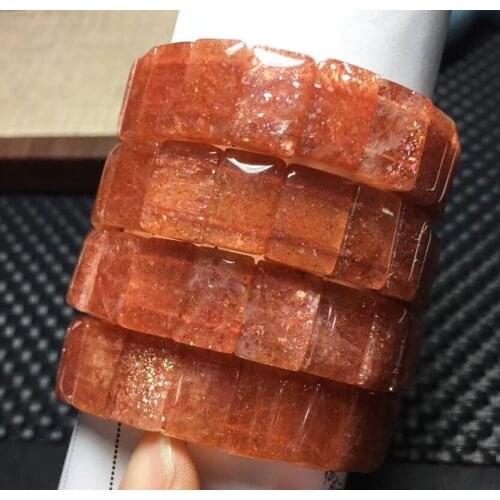 Natural ultra-seven gold strawberry bracelet female hand row three-wheel backbone mica tablets strawberry crystal transfer luck