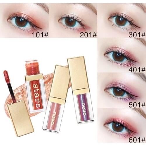 NOVO New Colors Diamond Shine Liquid Eyeshadow Makeup Glitter Eye Shadow Gel Waterproof Crystal Metallic Nude Natural Cosmetics