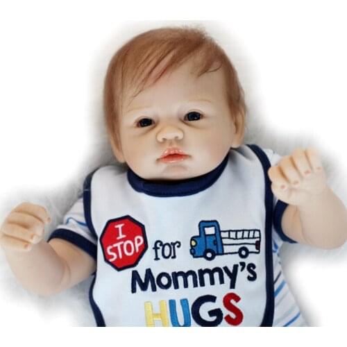 NPK 55cm Lifelike bebe silicone Reborn Baby Dolls Girl Silicone Bebes Reborns Realistic bonecas bebe Dolls alive Cute Toy