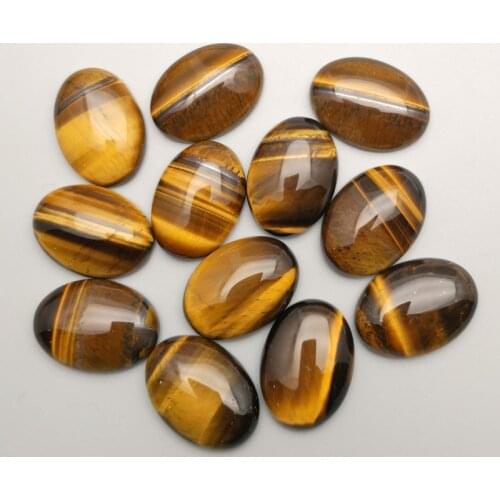 Wholesale 25x18MM Natural Stone Tiger Eye beads for jewelry making cab cabochon fashion Ring accessories 20Pcs/lot Free shipping