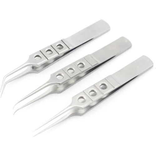 Plastic Instruments Tweezers Platform Ophthalmology Microsurgery Tweezers Fat Tweezers Stainless Steel Double Eyelid