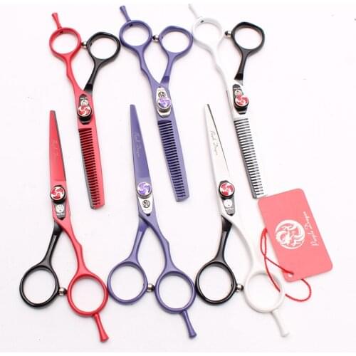 5.5 inch 16cm Japan 440C Professional Human Hair Scissors Hairdressing Cutting Shears Thinning Scissors Hair Styling Tools Z1018