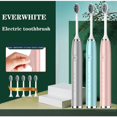 S6 Electric Toothbrush Ultrasonic Rechargeable Soft Hair Lovers Set Student Silicone Between Teeth Brush