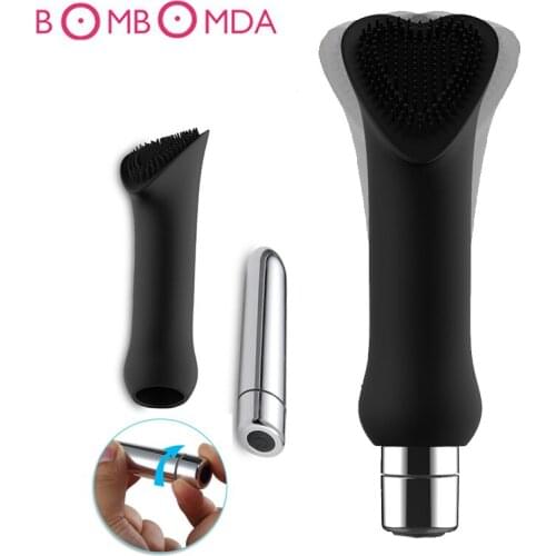 Silicone Brush Clitoris Stimulator Vibration Oral Sex Toys G Spot Massage Vibrator Sex Toys For Adults Masturbator for Women Men