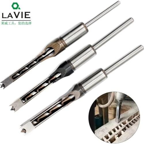 1pc HSS Twist Drill Bits Square Auger Mortising Chisel Drill Set Square Hole Woodworking Drill Tools Kit Set Extended Saw BH01