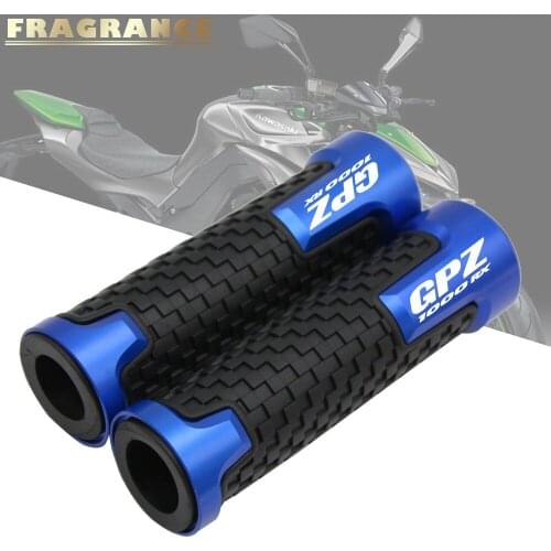 Universal 22mm 7/8'' CNC Aluminum Rubber Motorcycle Anti-Skid Handle Grips grips handlebar For Kawasaki GPZ1000RX GPZ1000/RX