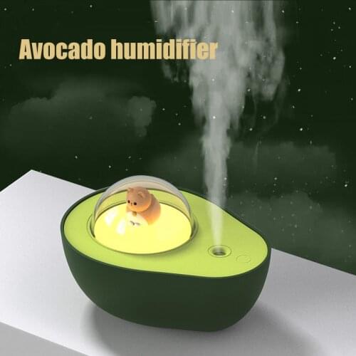 USB Ultrasonic Avocado Aroma Diffuser Rechargeable Mute Spray FoggerNight Light Humidificador Portable Air Humidifier For Home