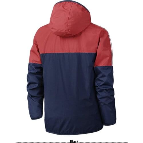 Brand Spring Autumn Mens Fashion Outerwear Windbreaker Men' S Striped Thin Jackets Hooded Casual Sporting Coat Clothes