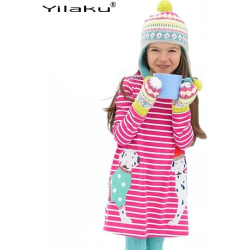 Теплые платья для девочек Yilaku China At AliExpress