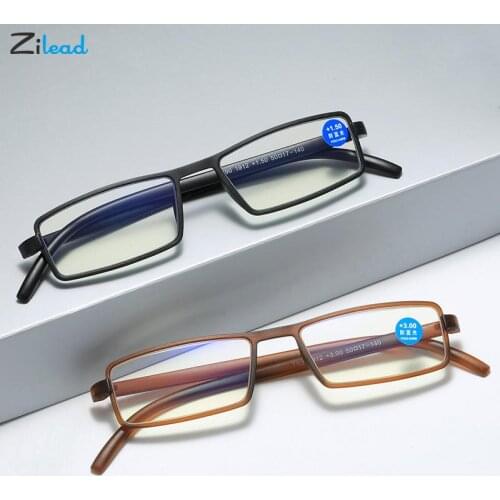 Zilead Ultralight TR90 Reading Glasses Simple Retro Square Presbyopia Glasses Prescription Optical Hyperopia Eyeglasses +1 To+4