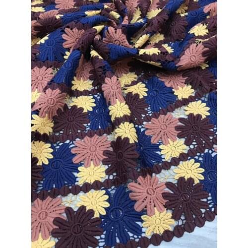 2019 Latest Cord lace fashion fabric Lace Fabric for Women Wedding Dress African Lace Fabrics with Sequins French HL216-1