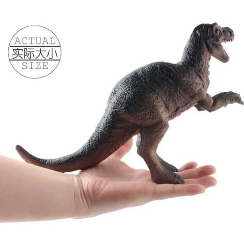 27CM Big Size Brown Tyrannosaurus Animal Dinosaurs Dragon Models Educational Toys Gifts for Birthday