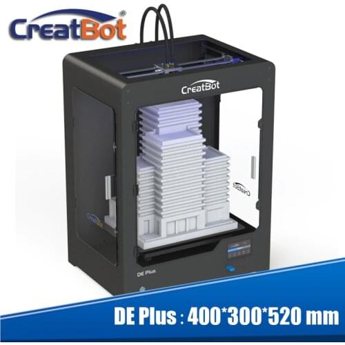 Newest Creatbot DE plus 01 3d printer large size 400*300*520 mm metal frame single extruder FDM type FREE 1 ABS/PLA filament