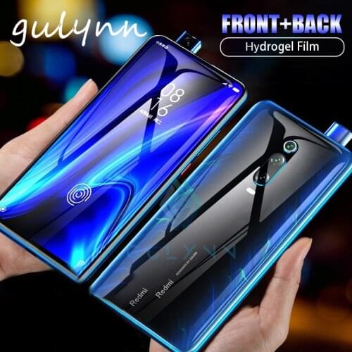 99D Front & Back Full Hydrogel Film For Xiaomi Redmi 10X Screen Protector For Redmi Note 4X 9 S 7 8 5 T K30 Pro Protective Film